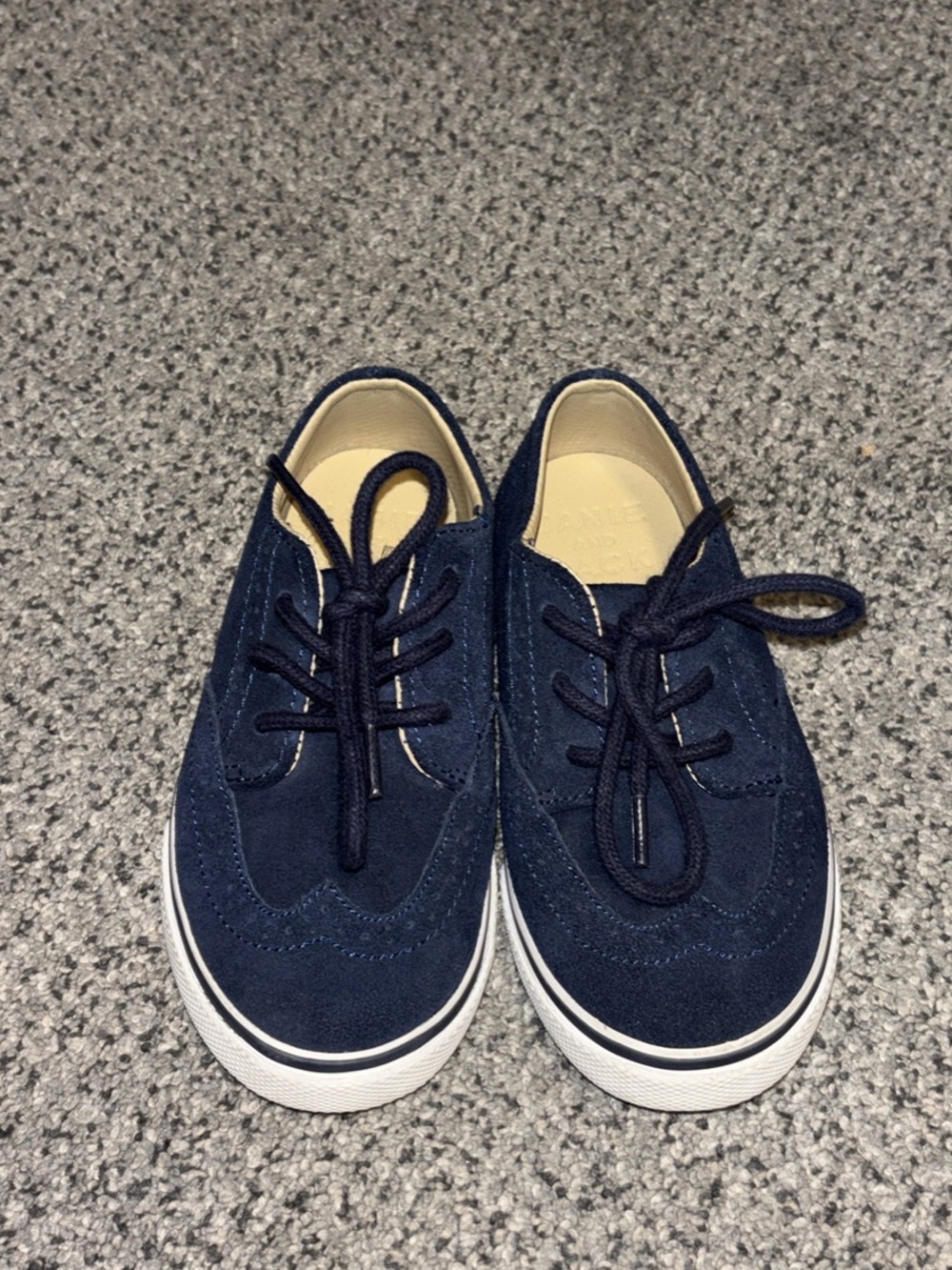 Kids Janie & Jack size 9 Navy Suede Lace-Up Sneakers